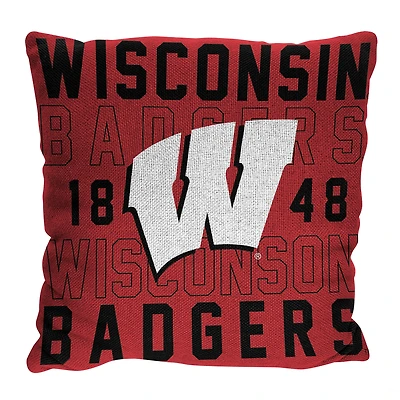 The Northwest Group  Wisconsin Badgers 20" x 20" Stacked Pillow