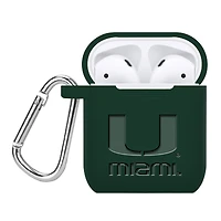 Miami Hurricanes Debossed Silicone AirPods Case Cover