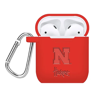Nebraska Huskers Debossed Silicone AirPods Case Cover