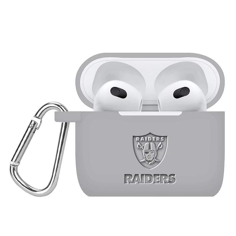 Las Vegas Raiders Debossed Silicone AirPods Gen Three Case Cover