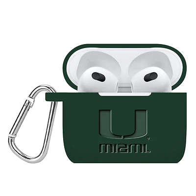 Miami Hurricanes Debossed Silicone AirPods Gen Three Case Cover