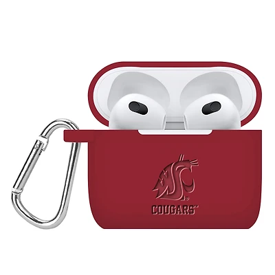 Washington State Cougars Debossed Silicone AirPods Gen Three Case Cover