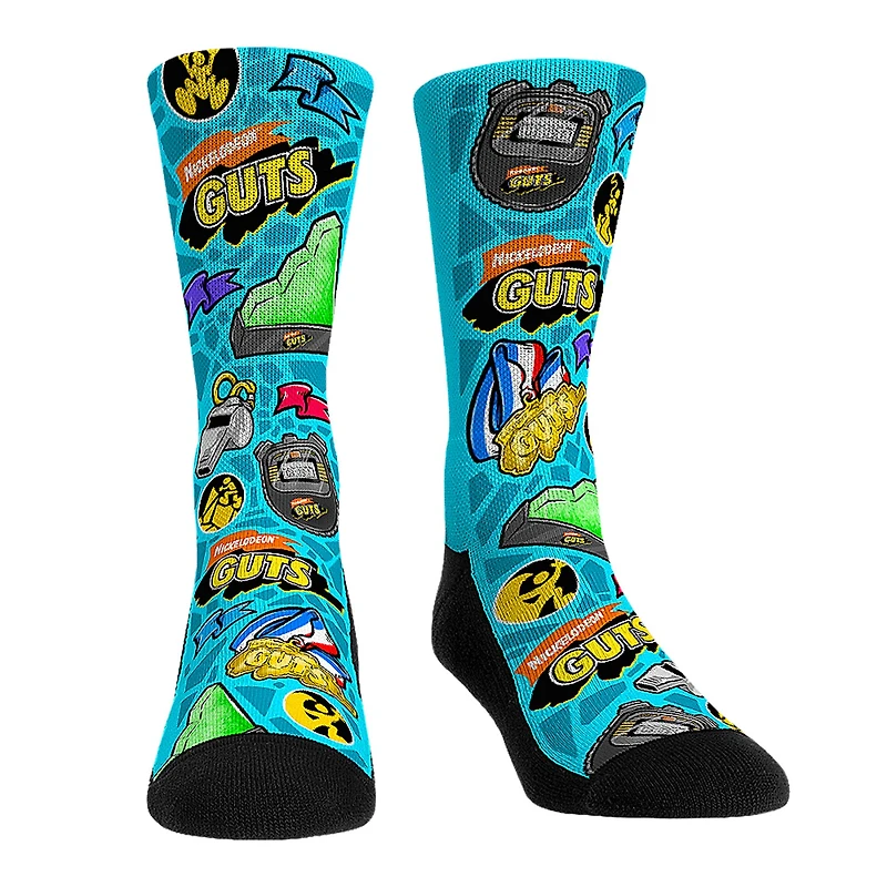 Unisex Rock Em Socks Nickelodeon Guts All-Over Icons Crew Socks