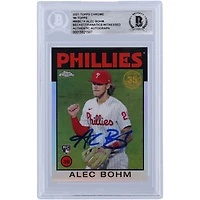 Alec Bohm Philadelphia Phillies Autographed 2021 Topps Chrome #86BC-14 Beckett Fanatics Witnessed Authenticated Rookie Card
