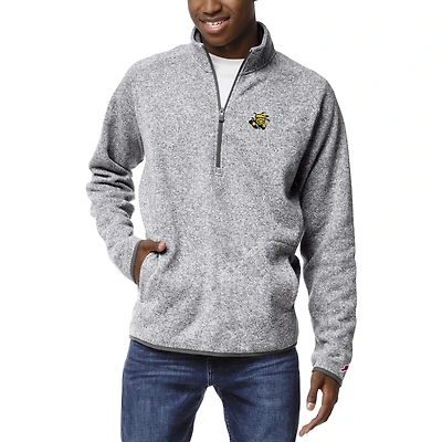 Men's League Collegiate Wear  Heather Gray Wichita State Shockers  Saranac Quarter-Zip Pullover Top