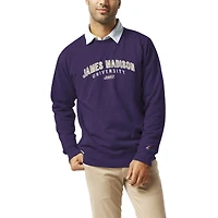 Men's League Collegiate Wear  Heather Purple James Madison Dukes  Heritage Tri-Blend Pullover Sweatshirt