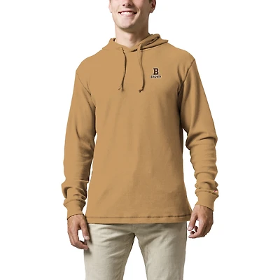 Men's League Collegiate Wear  Tan Brown Bears  Waffle Knit Pullover Hoodie