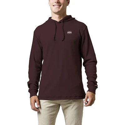 Men's League Collegiate Wear  Maroon Mississippi State Bulldogs  Waffle Knit Pullover Hoodie