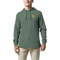 Men's League Collegiate Wear  Green Notre Dame Fighting Irish  Waffle Knit Pullover Hoodie