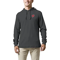 Men's League Collegiate Wear  Charcoal Wisconsin Badgers  Waffle Knit Pullover Hoodie