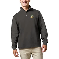 Men's League Collegiate Wear  Charcoal Oregon Ducks  Fleece Quarter Snap Up Pullover Sweatshirt