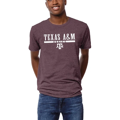Men's League Collegiate Wear  Heather Maroon Texas A&M Aggies  Victory Falls Tri-Blend T-Shirt