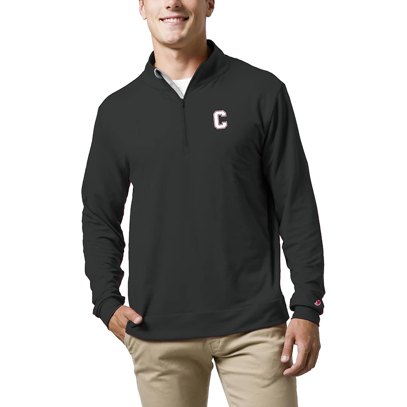 Men's League Collegiate Wear Black Cornell Big Red All Day Quarter-Zip Pullover Top