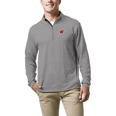 Men's League Collegiate Wear  Gray Wisconsin Badgers  All Day Quarter-Zip Pullover Top