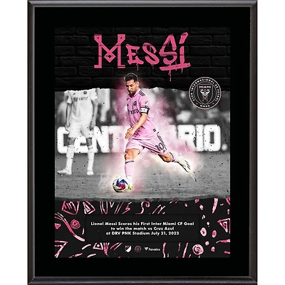 Lionel Messi Inter Miami CF 10.5" x 13" First MLS Goal Sublimated Plaque