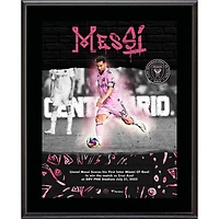 Lionel Messi Inter Miami CF 10.5" x 13" First MLS Goal Sublimated Plaque