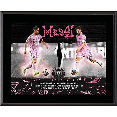 Lionel Messi Inter Miami CF 10.5" x 13" First MLS Start Sublimated Plaque