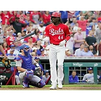 Elly De La Cruz Cincinnati Reds Unsigned Bat Flip Photograph
