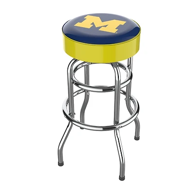 Imperial  Michigan Wolverines Team Chrome Bar Stool
