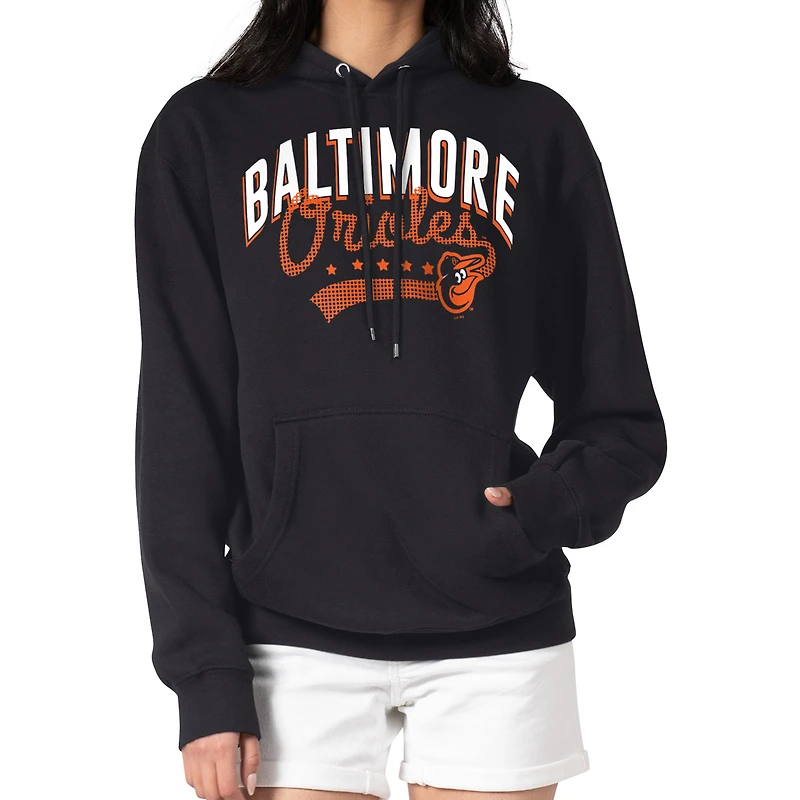 Women's G-III 4Her by Carl Banks  Black Baltimore Orioles Filigree Team Pullover Hoodie