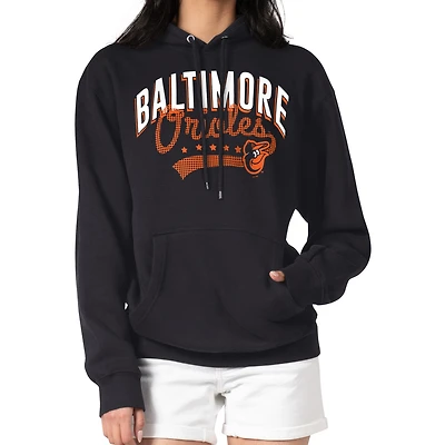 Women's G-III 4Her by Carl Banks  Black Baltimore Orioles Filigree Team Pullover Hoodie