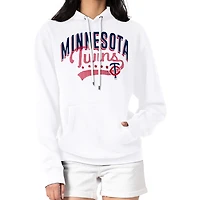 Women's G-III 4Her by Carl Banks  White Minnesota Twins Filigree Team Pullover Hoodie