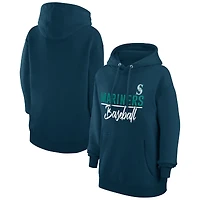 Women's G-III 4Her by Carl Banks  Navy Seattle Mariners Team Fleece Pullover Hoodie
