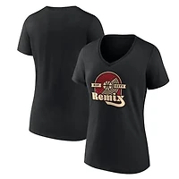 Women's  Black Rip City Remix Primary Logo V-Neck T-Shirt
