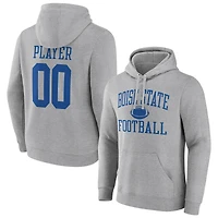 Men's Gray Boise State Broncos Pick-A-Player NIL Gameday Football Pullover Hoodie
