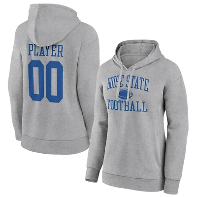 Women's Gray Boise State Broncos Pick-A-Player NIL Gameday Football Pullover Hoodie