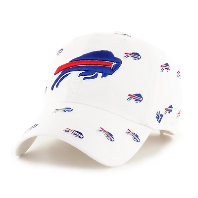 Unisex '47 White Buffalo Bills Confetti Clean Up Adjustable Hat