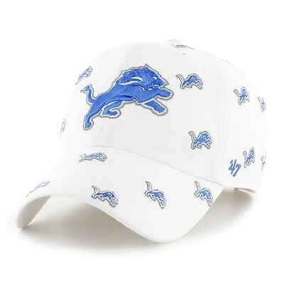 Unisex '47 White Detroit Lions Confetti Clean Up Adjustable Hat
