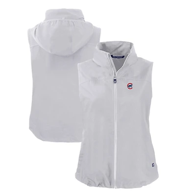 Women's Cutter & Buck  Gray Chicago Cubs Charter Eco Recycled Full-Zip Vest
