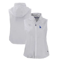 Women's Cutter & Buck  Gray Los Angeles Dodgers Charter Eco Recycled Full-Zip Vest
