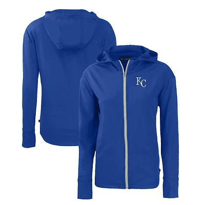 Women's Cutter & Buck  Royal Kansas City Royals Daybreak Eco Recycled Full-Zip Hoodie