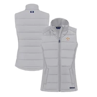 Women's Cutter & Buck  Gray Houston Astros Evoke Hybrid Eco Softshell Recycled Full-Zip Vest