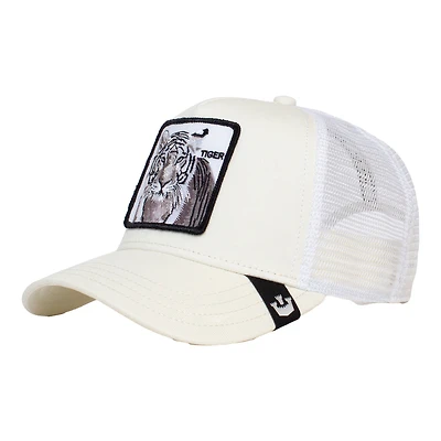 Men's White Goorin Bros White Tiger Trucker Adjustable Hat