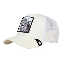 Men's White Goorin Bros White Tiger Trucker Adjustable Hat