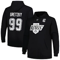 Men's Mitchell & Ness Wayne Gretzky Black Los Angeles Kings Name & Number Pullover Hoodie