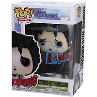 Johnny Depp Edward Scissorhands Autographed Edward with Kirigami #984 Funko Pop! Vinyl Figure - Signed in Blue Ink - BAS