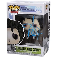 Johnny Depp Edward Scissorhands Autographed Edward in Dress Clothes #980 Funko Pop! Vinyl Figure - Signed in Blue Ink - BAS