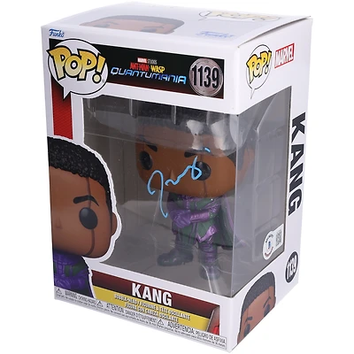 Jonathan Majors Ant-Man and the Wasp: Quantumania Autographed Kang #1139 Funko Pop! Vinyl Figure - Signed in Light Blue Paint - BAS