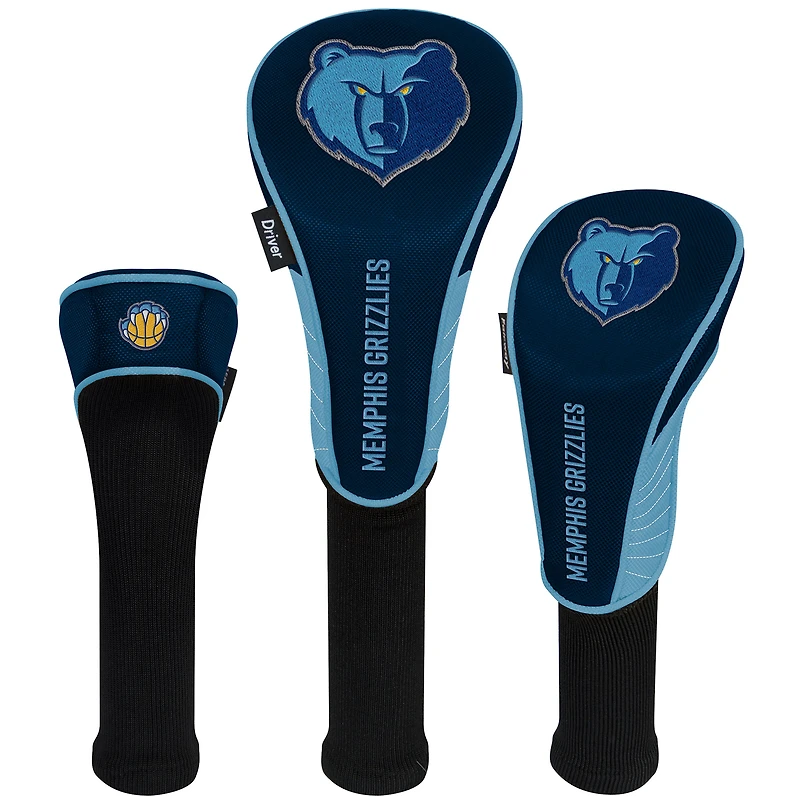 WinCraft Memphis Grizzlies Three-Pack Golf Club Headcover Set