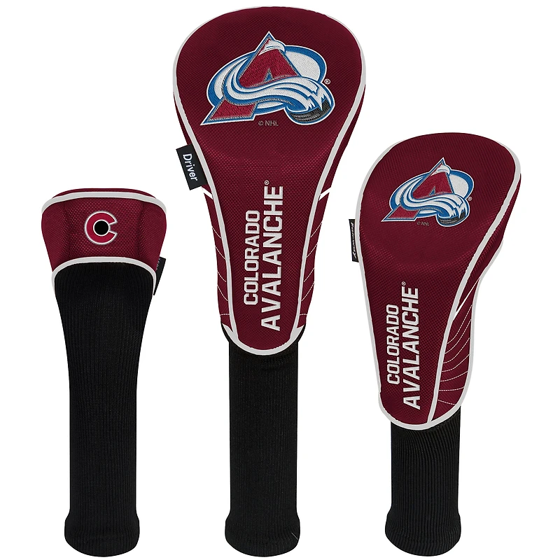 WinCraft Colorado Avalanche Three-Pack Golf Club Headcover Set