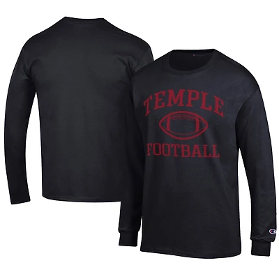 Men's Champion Temple Owls Football Jersey Long Sleeve T-Shirt