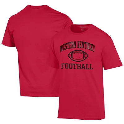 Men's Champion Red Western Kentucky Hilltoppers Football Jersey T-Shirt