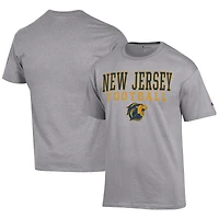 Men's Champion  Gray College of New Jersey Lions Football Jersey T-Shirt