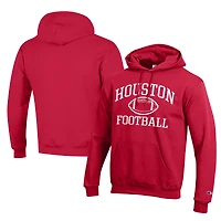 Men's Champion  Red Houston Cougars Football Eco Powerblend Pullover Hoodie