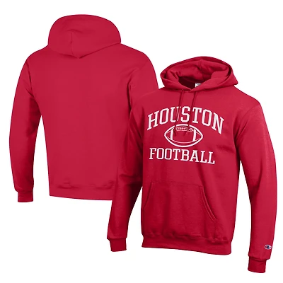 Men's Champion  Red Houston Cougars Football Eco Powerblend Pullover Hoodie