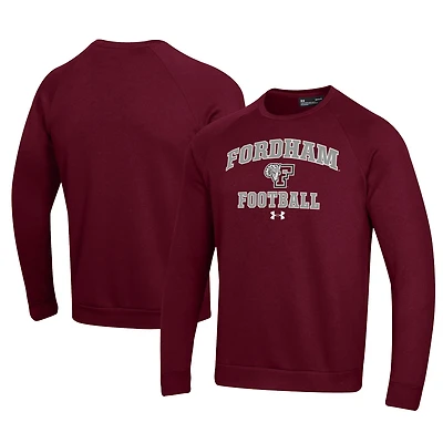 Men's Under Armour Maroon Fordham Rams Football All Day Fleece Pullover Sweatshirt